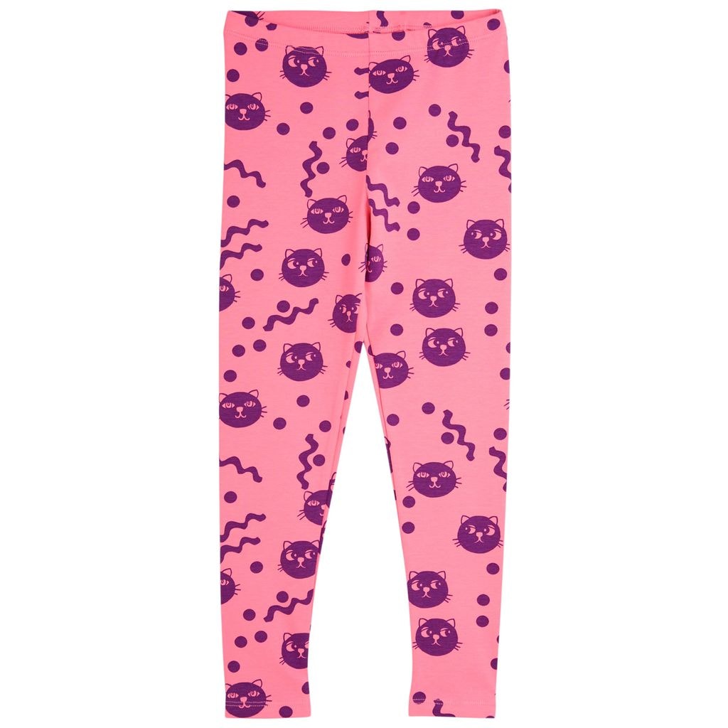 Squiggly Cats Pink Leggings