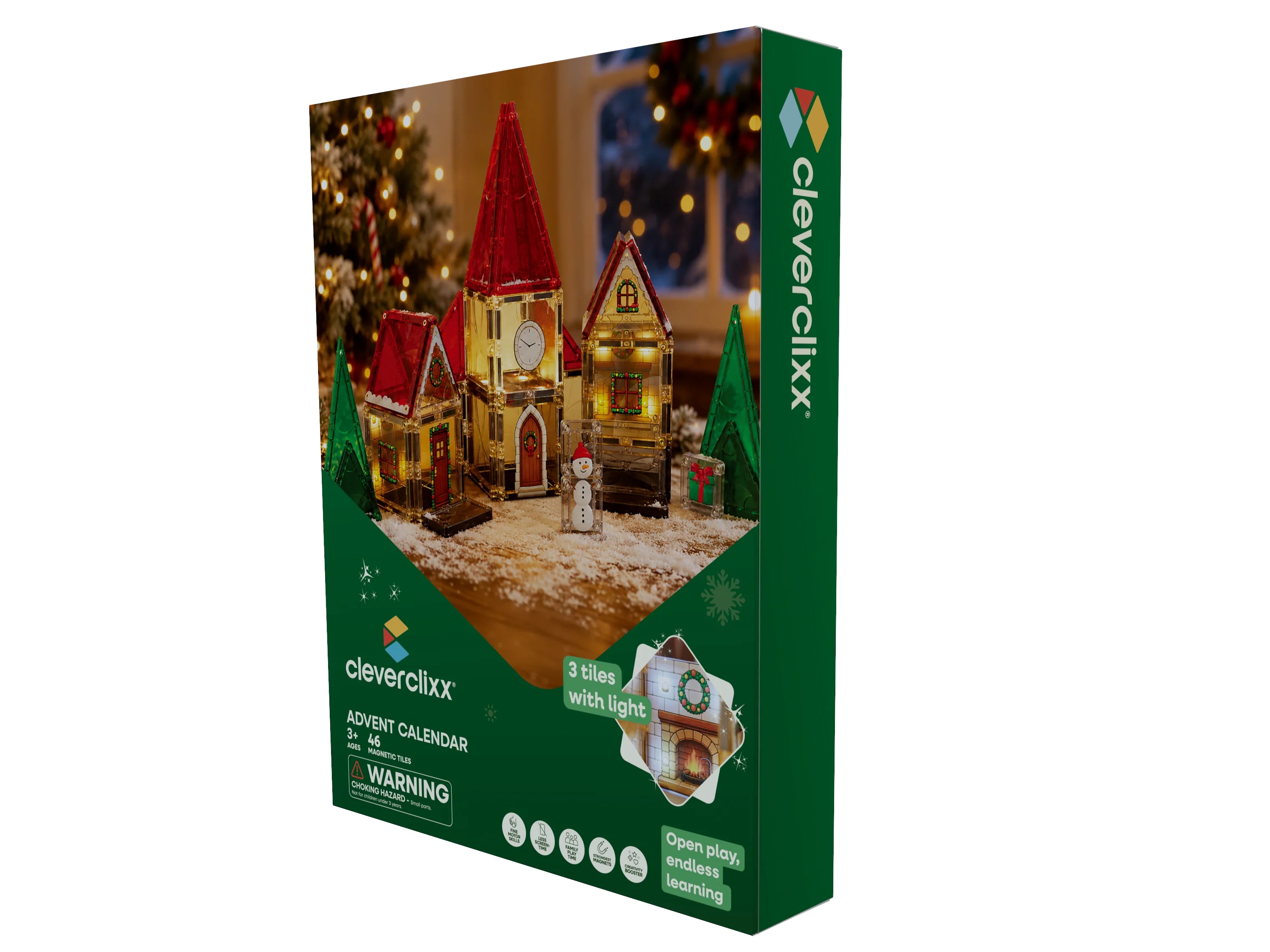 46 Stk. Magnetiske Fliser Christmas Village Advent Calender
