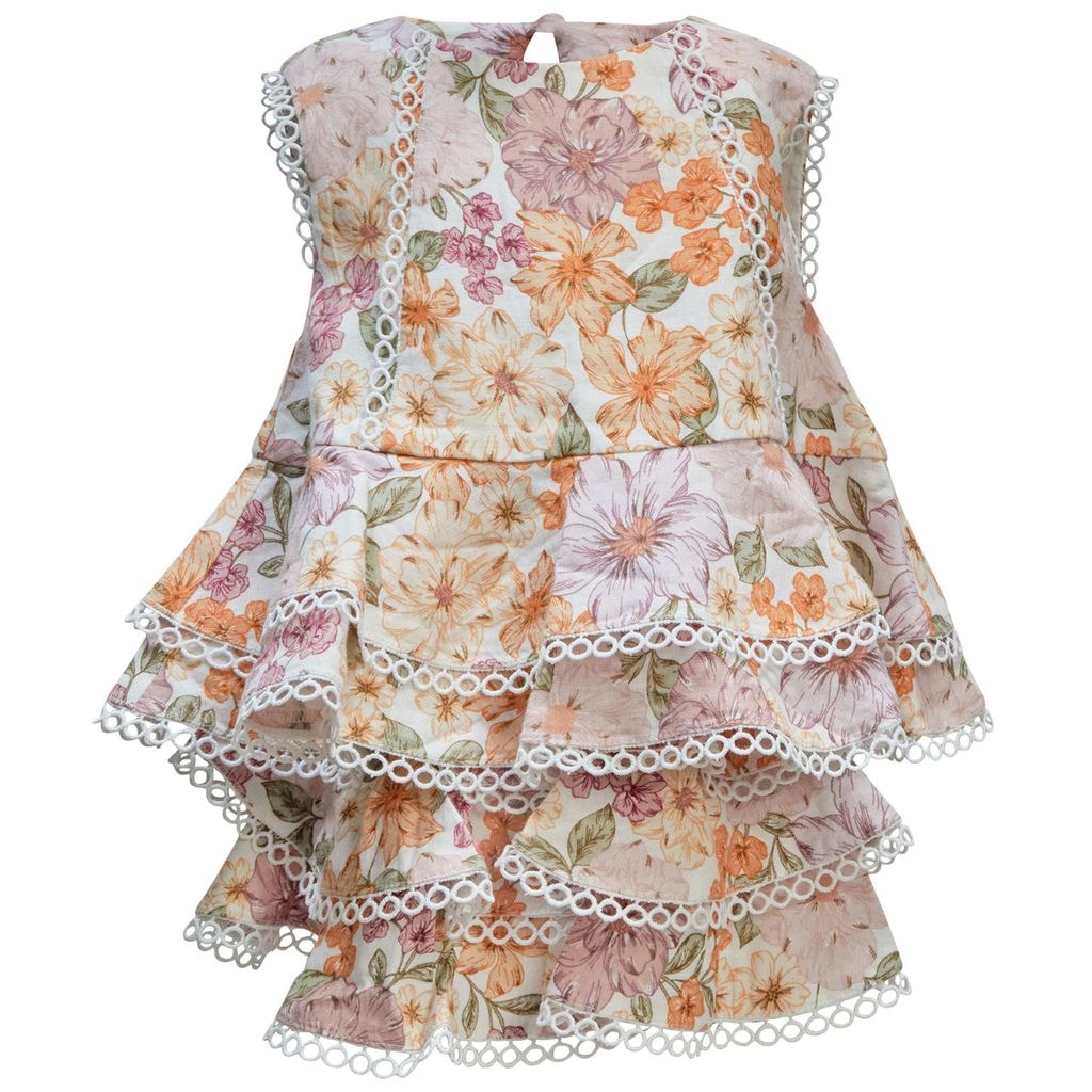 Ambrosia Floral Baby Set With Top And Shorts Garland
