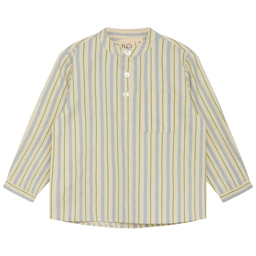 Bobby Shirt Blue/Green Stripe