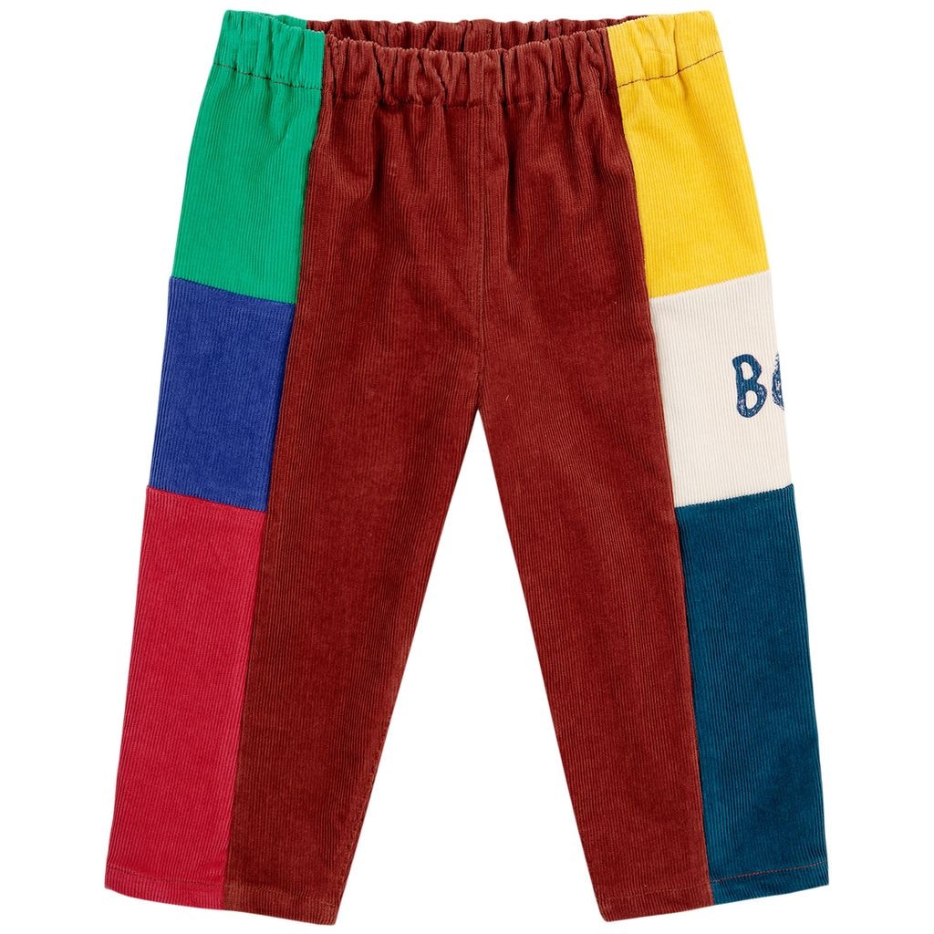Color-blocked Baby Corduroy Pants Brown
