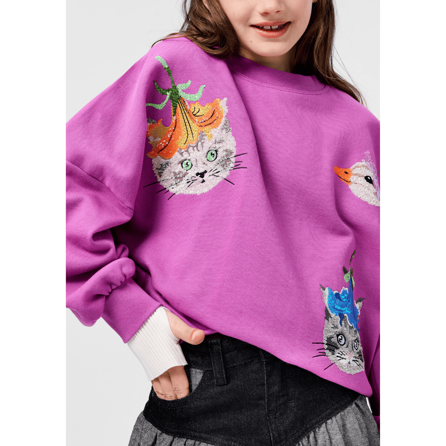 GOTS Marika Sweatshirt Animal Sparkle