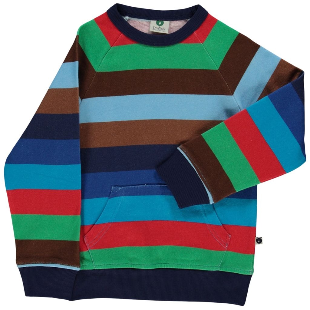 Stribet Sweatshirt Medieval Blue