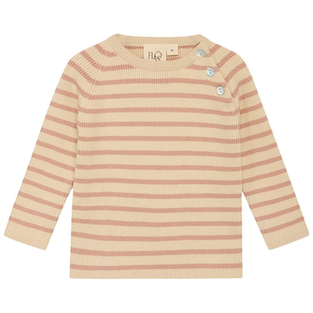 Flye Striped Sweater Acorn/Warm Cotton