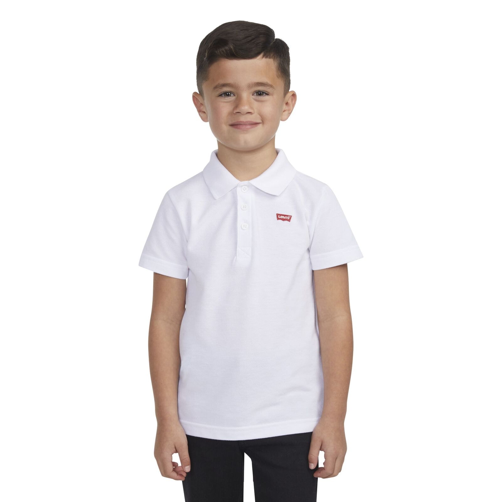 Batwing Polo White Red