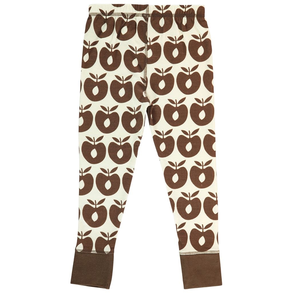 Mönstrade Ylle-leggings Med Äpplen Brun