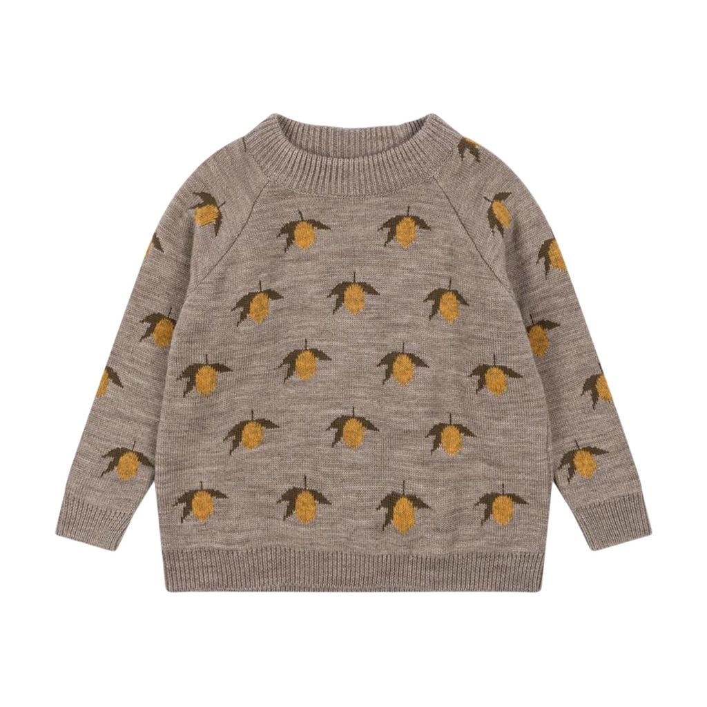 Belou Lemon Strikbluse Lemon