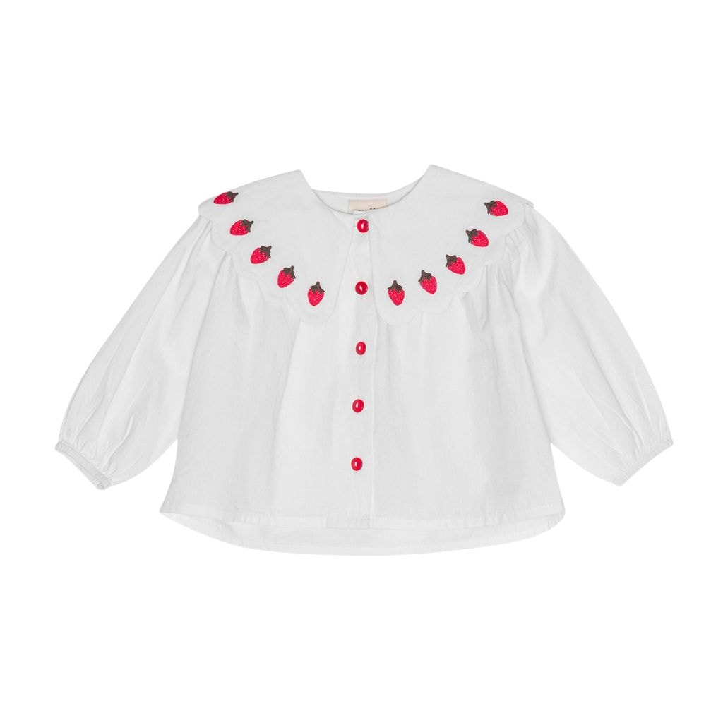Everlyn Blouse Bright White Berry