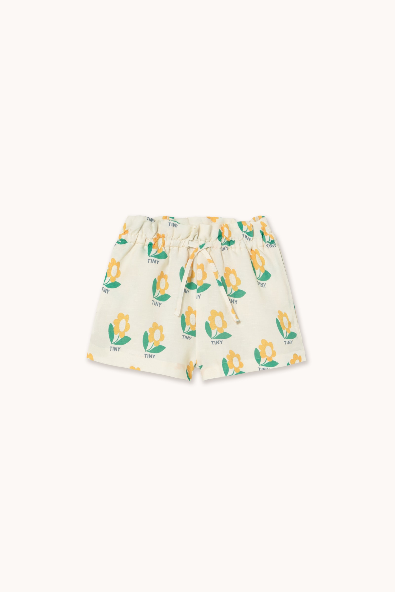 Tiny Flower Kort I Hør Off-white 