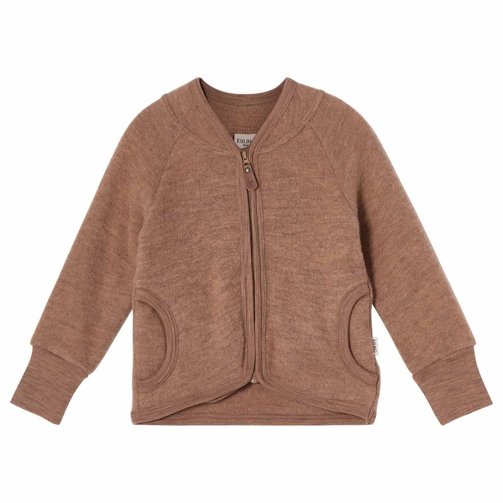 Adelaide Villainen Fleecetakki Walnut Melange