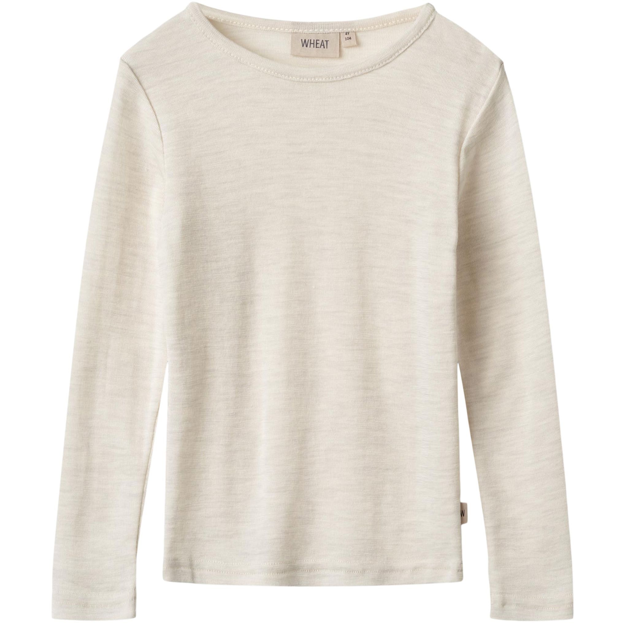 Wool T-Shirt L/S Alfie-1141 eggshell melange