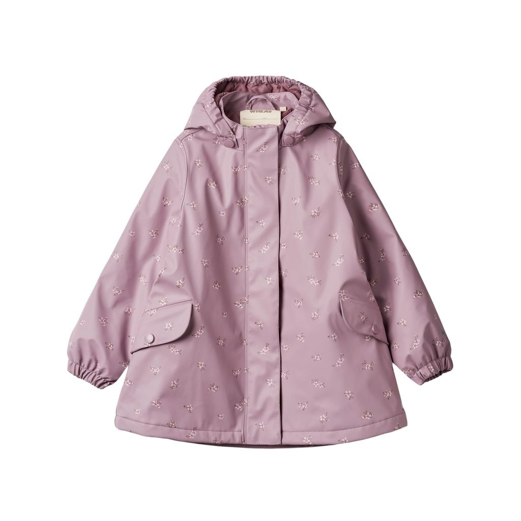 Termo Regnjakke Rika Soft Lilac Flowers