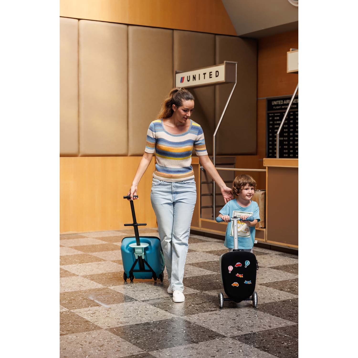 Patch & Play Junior Scooter Med Bagasje Frosty Blue