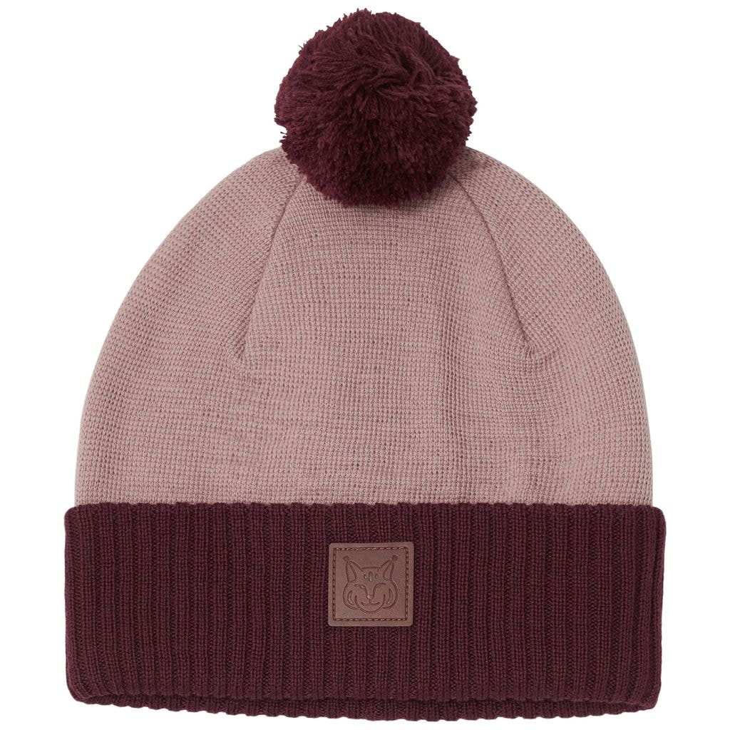 St Moritz Blockfärgad Stickad Mössa Woody Rose/Violet Grape