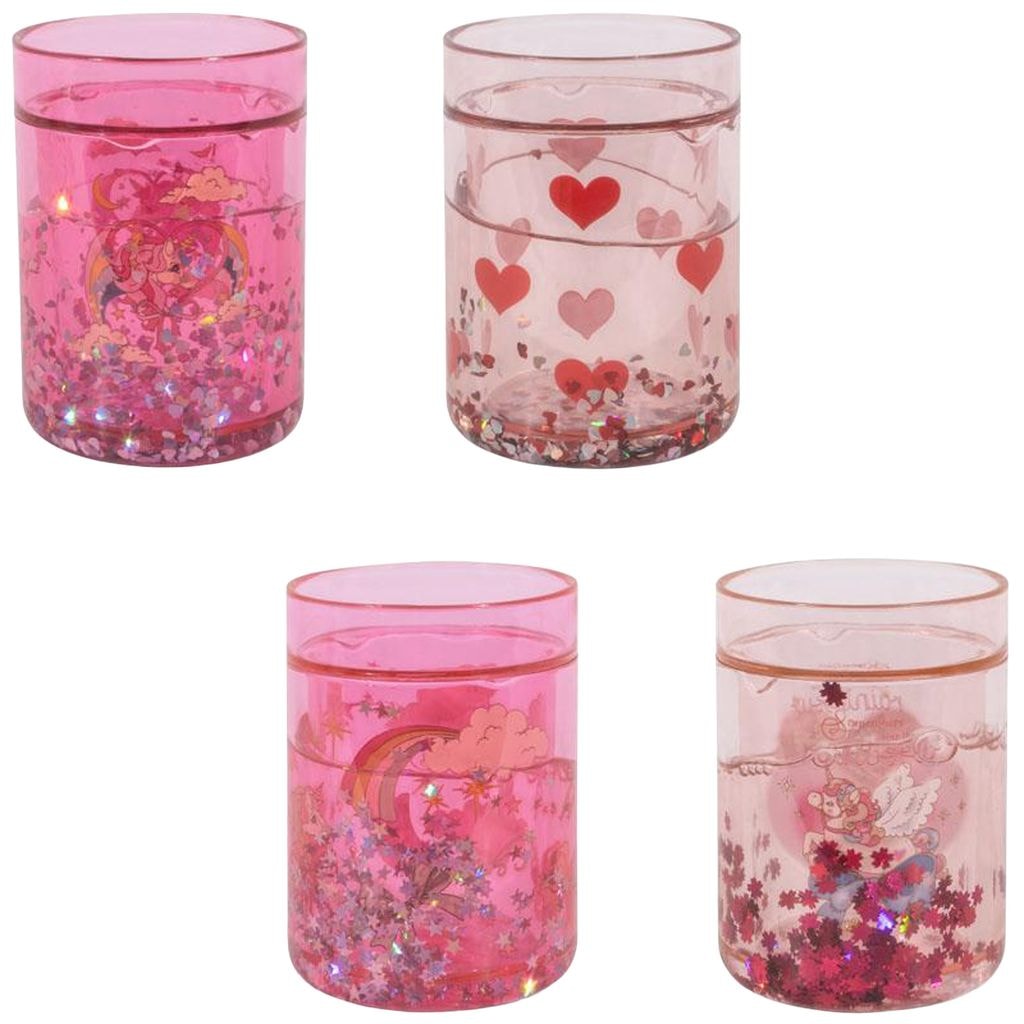 4-pakning Glitterkopper Pink Mix
