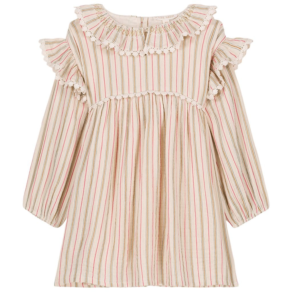 Illi Striped Dress Cream