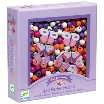 Wooden Beads Butterflies 