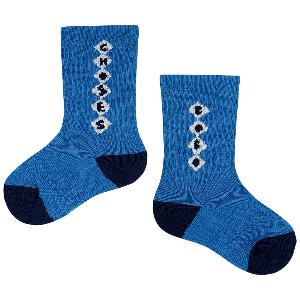 Bobo Diamonds Long Baby Socks Blue