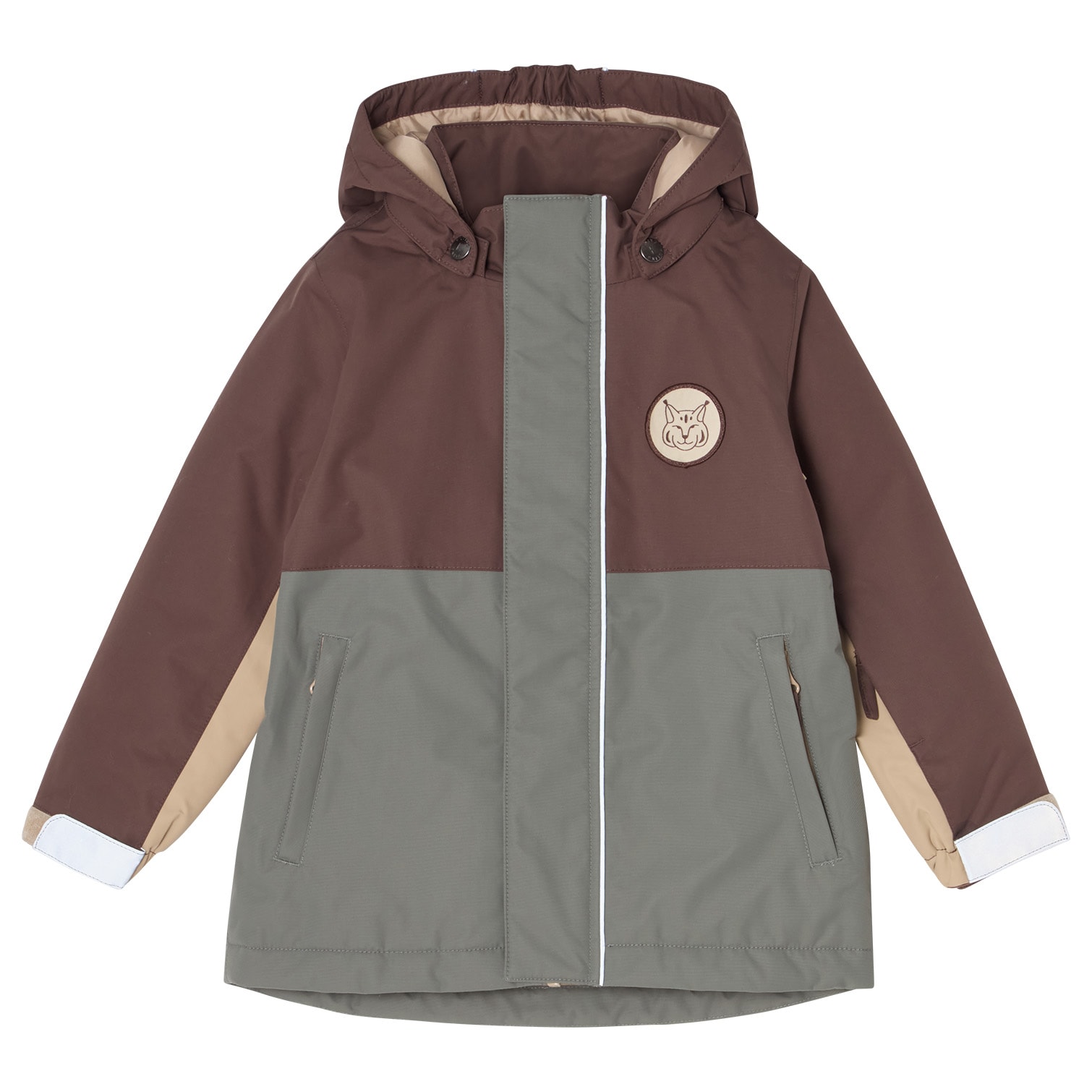 Sarek Ski Jacket Green/brown/sand Blocking