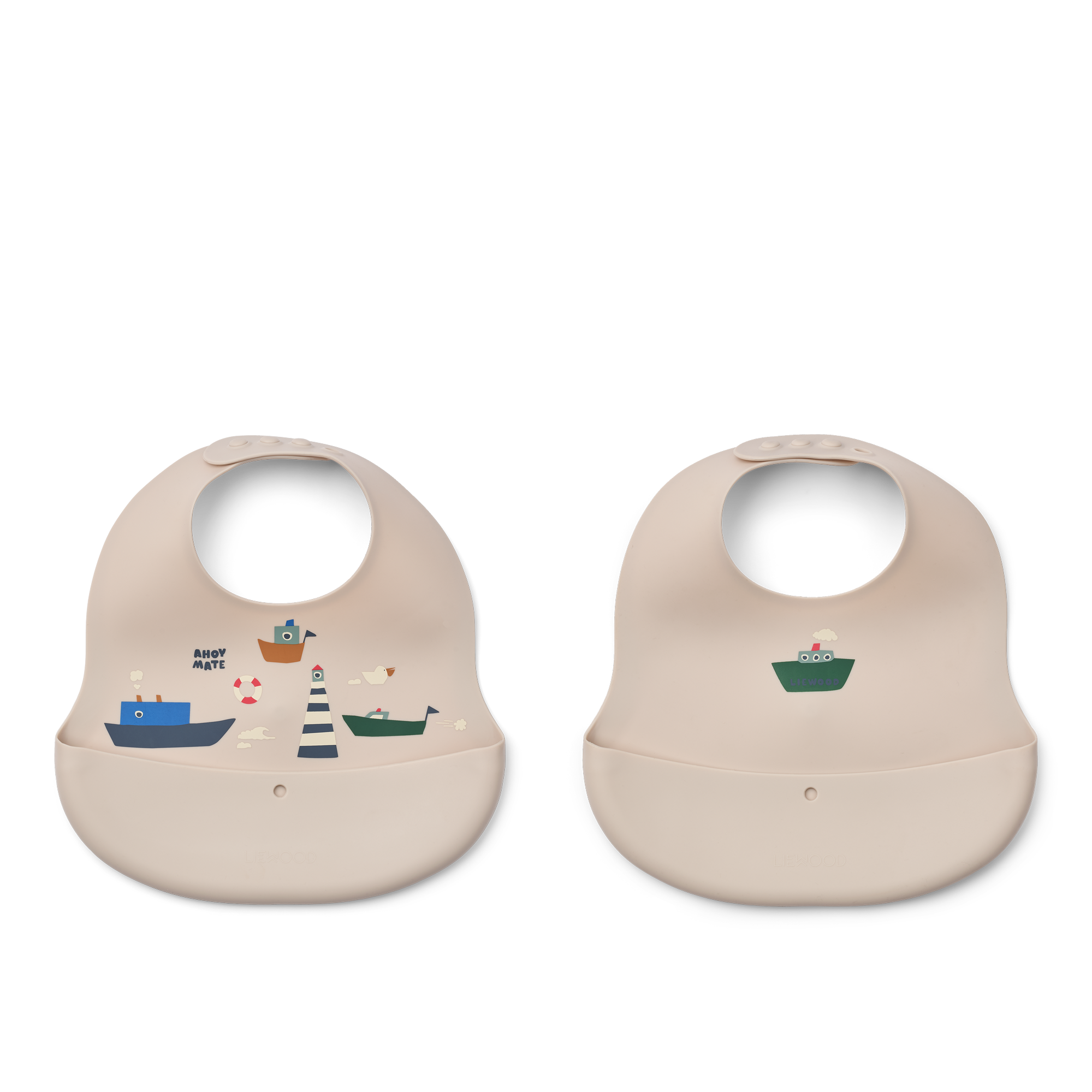 Ember Mönstrad Bib 2-pack Mini Sailing / Sandy