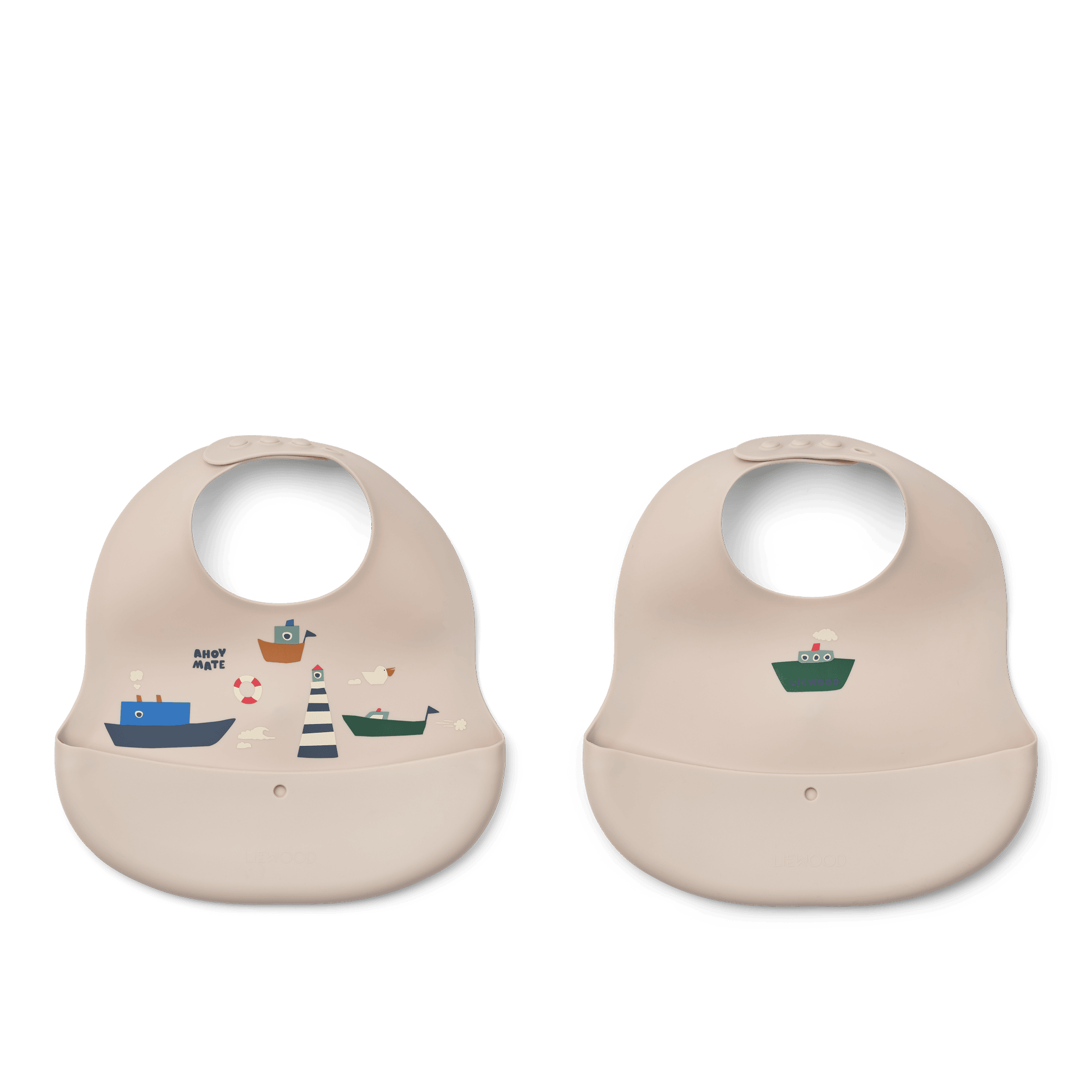 Ember Mönstrad Bib 2-pack Mini Sailing / Sandy 