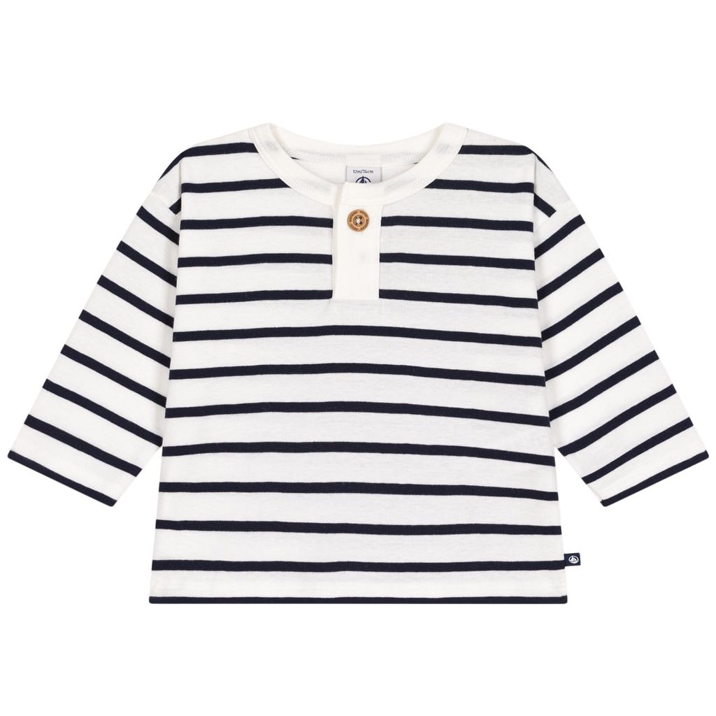 Long-Sleeved Cotton T-Shirt Marshmallow Smoking