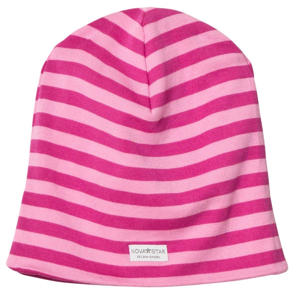 NB Pink Striped Beanie