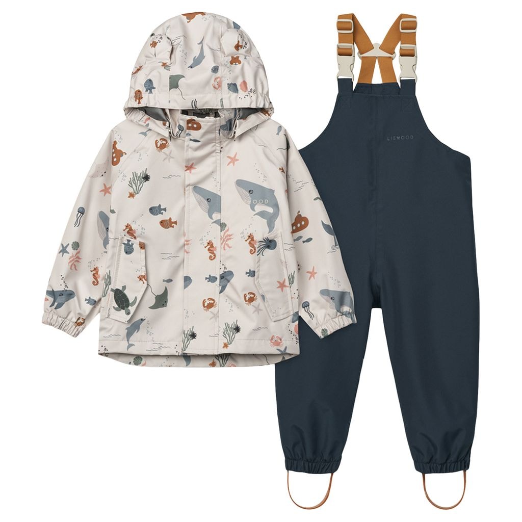 Manu Rainwear Set Manu Regntøy-sett Sea Creature / Sandy