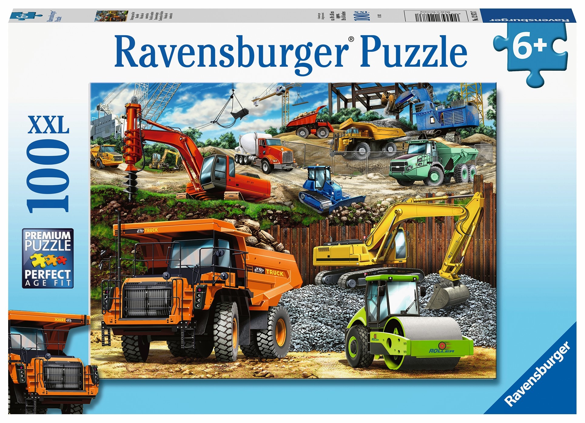 Construction Vehicles Puzzle Multicolor 