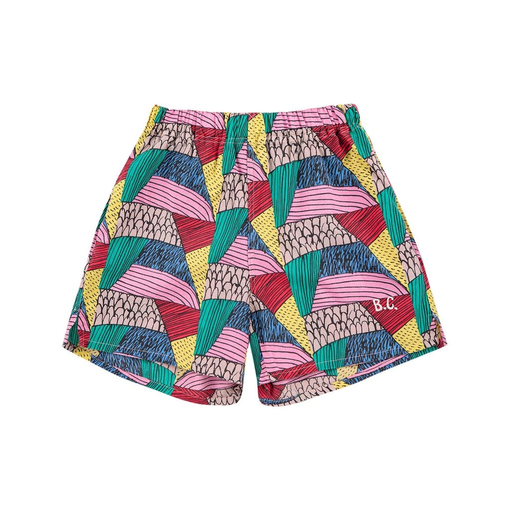 Ethnic All Over Woven Shorts Multicolor