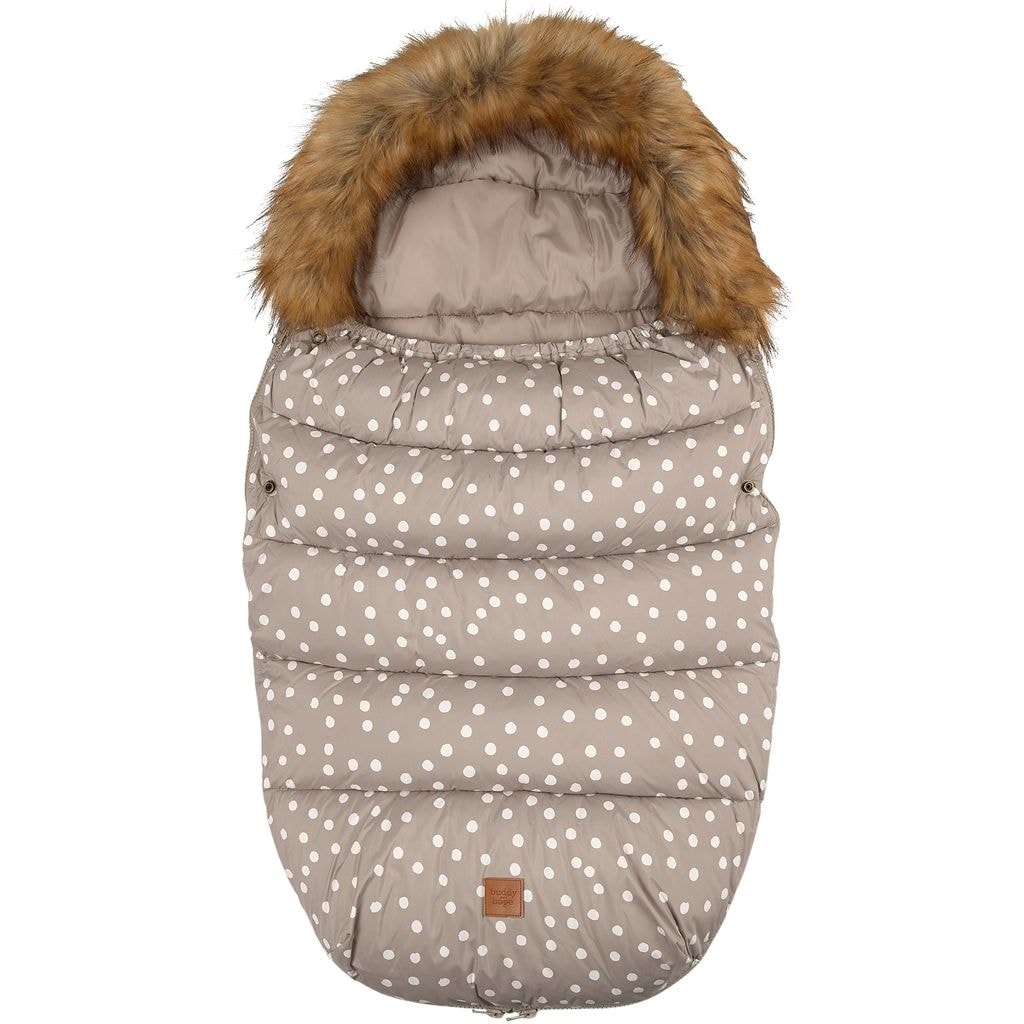 Fotmuffe Med Prikket Taupe