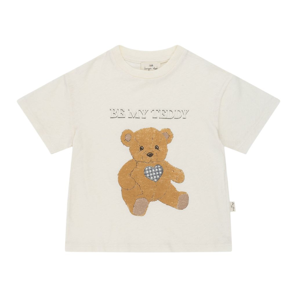T-Shirt With Teddy Bear Cream