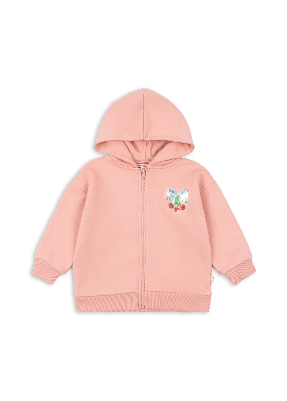 Lou Sequin Sweat Zip Hoodie Mellow Rose
