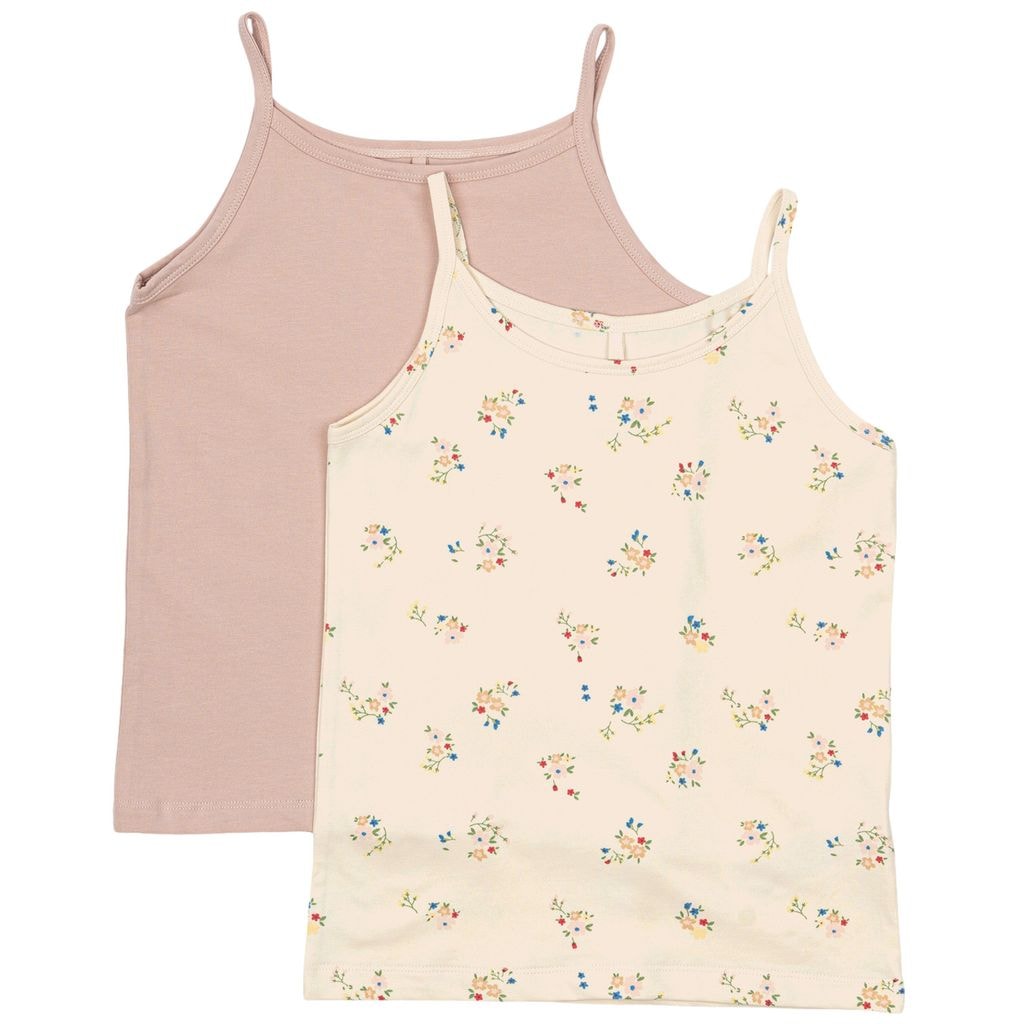 GOTS Strap Top 2-Pack Adobe Rose
