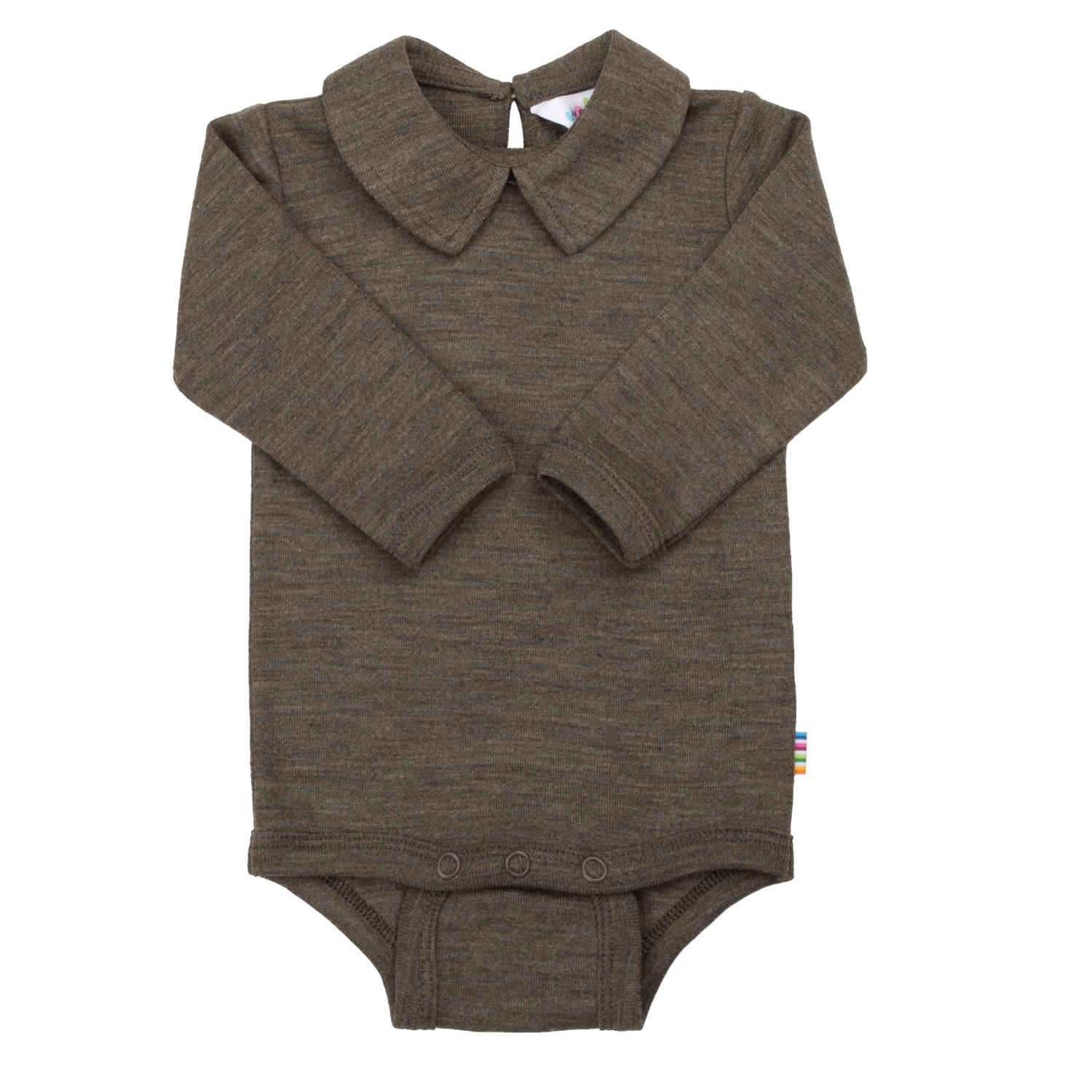 Baby I Ull Body Med Krage Brown Melange