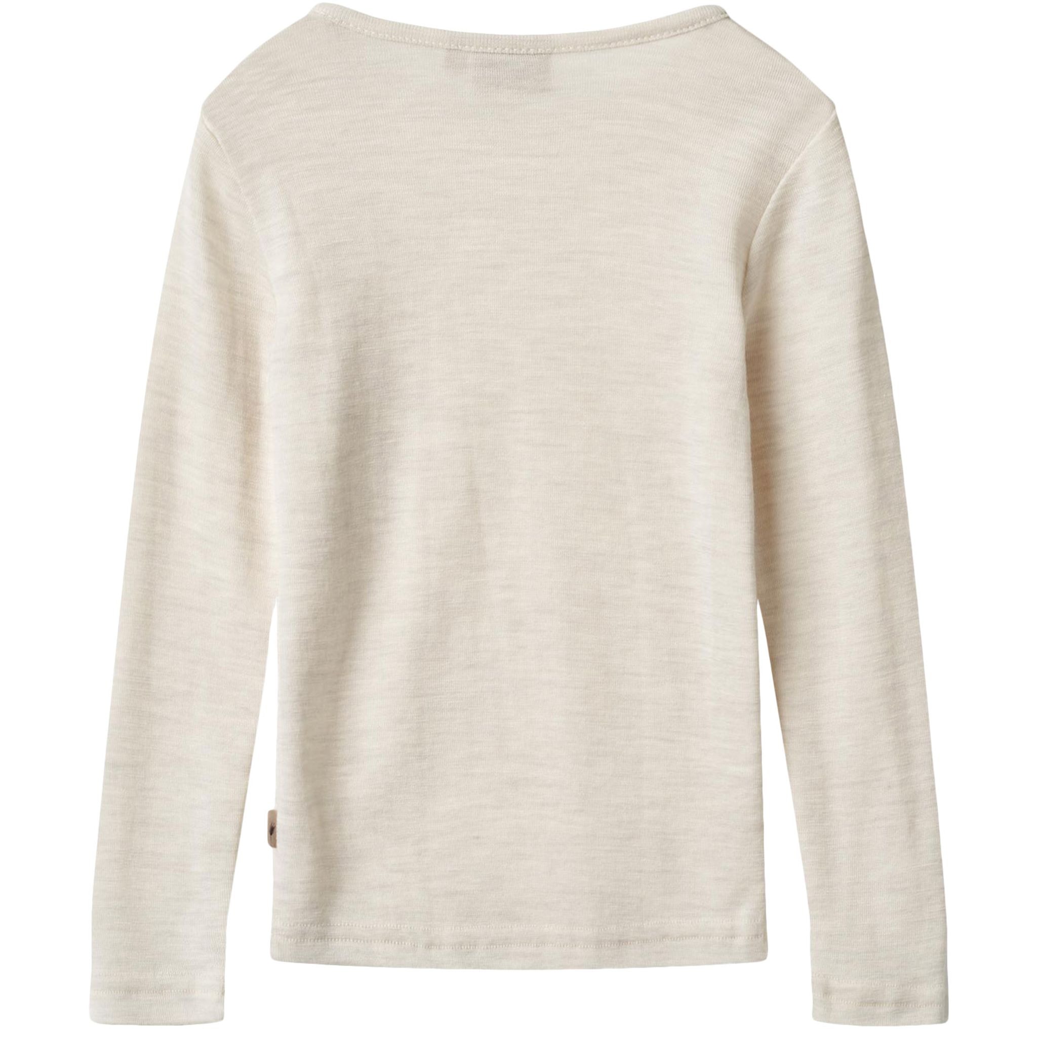 Wool T-Shirt L/S Alfie-1141 eggshell melange