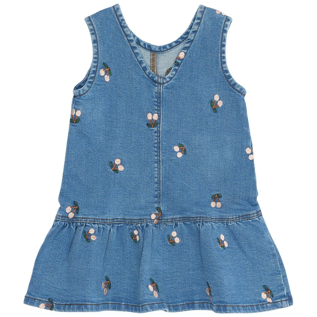 Ovia Denim Dress Light Blue Denim Emb