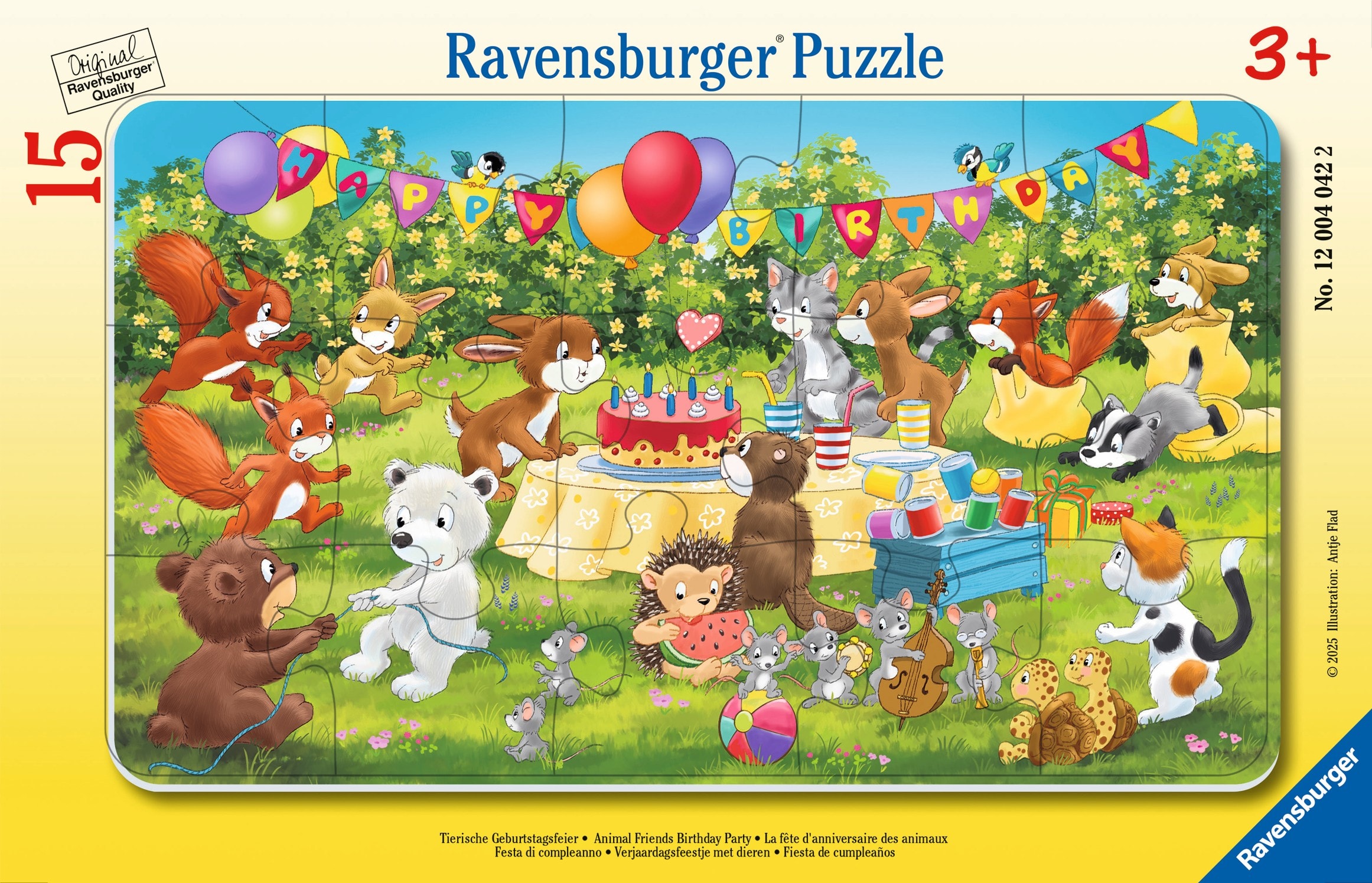 Animal Friends Birthday Party Puzzle Multicolor 