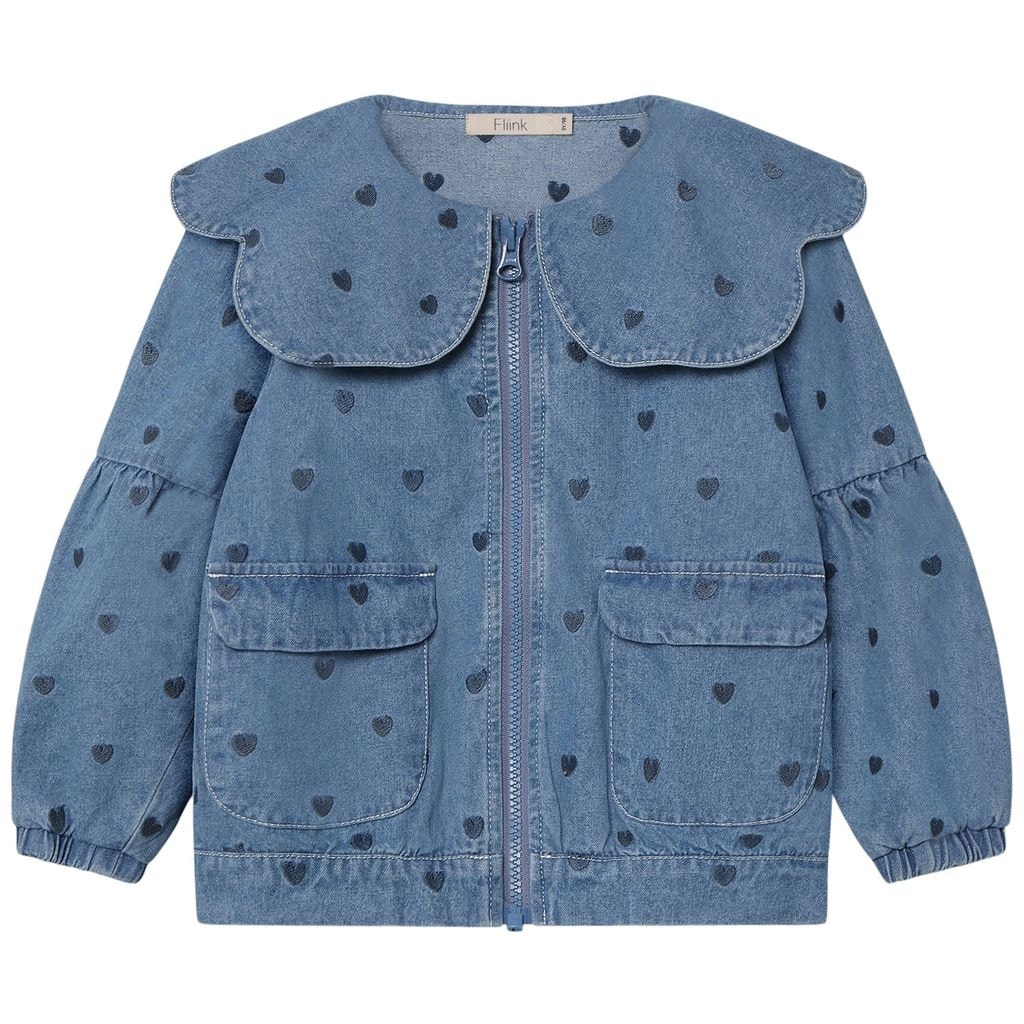 Donna Denim Bomber Jacket Light Denim Blue