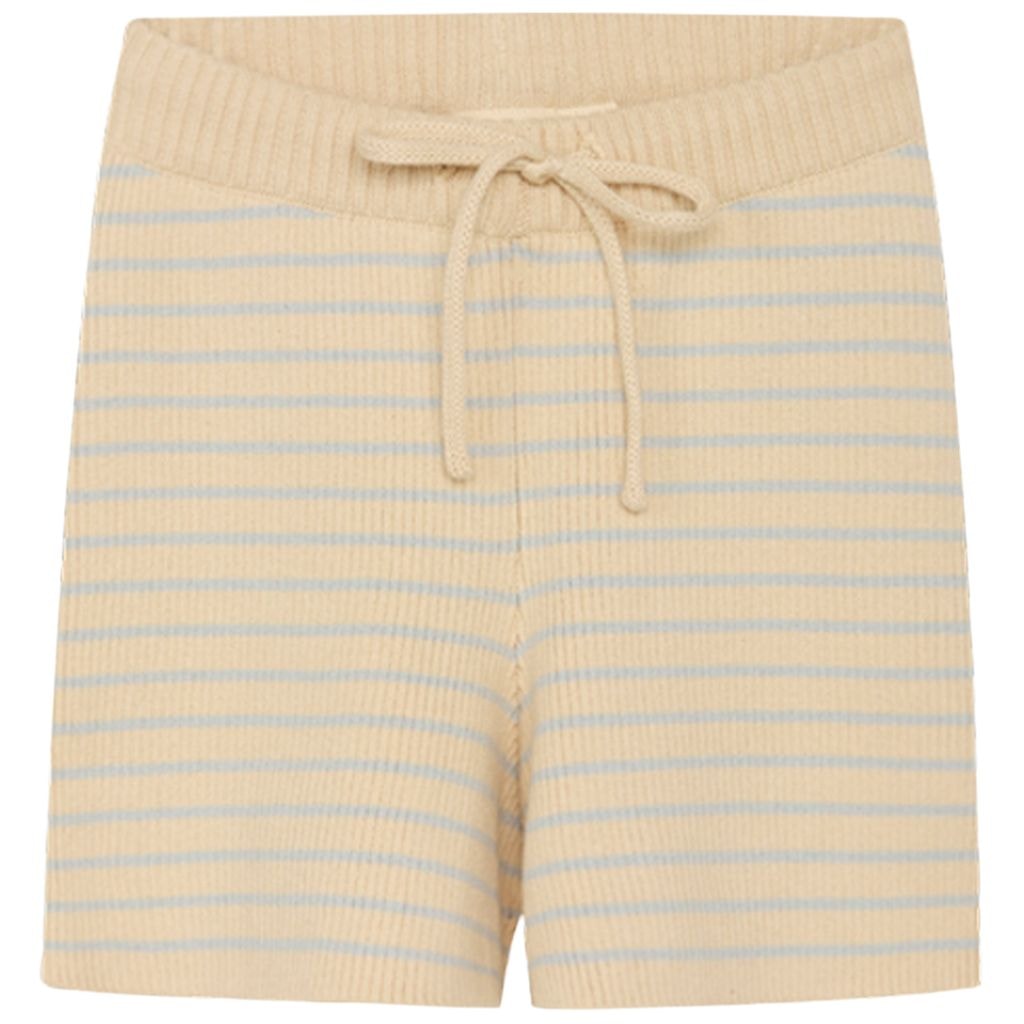 Fyle Knitted Striped Shorts Sea salt/Warm cotton