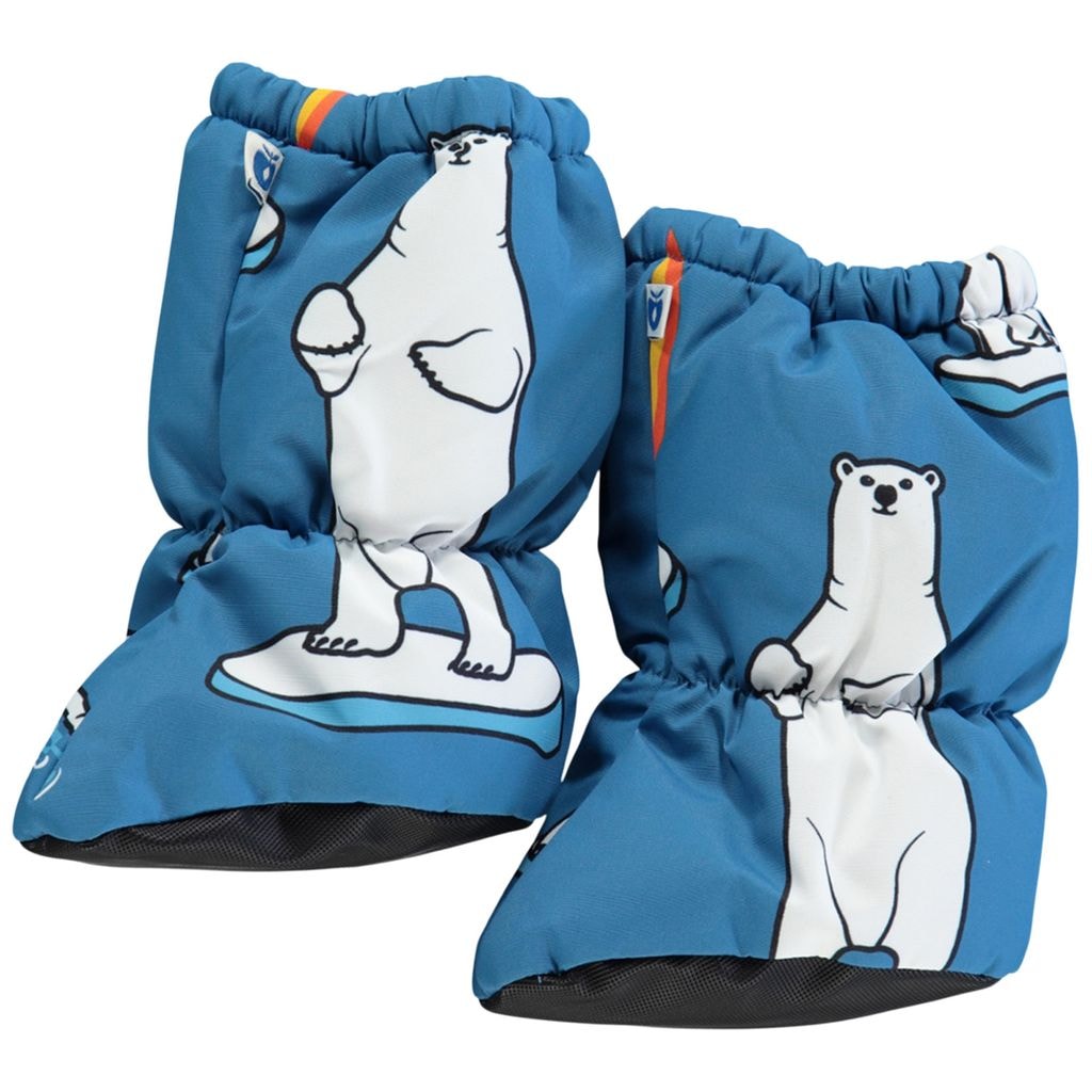 Baby Saapikkaat Polar Bears Solid Blue