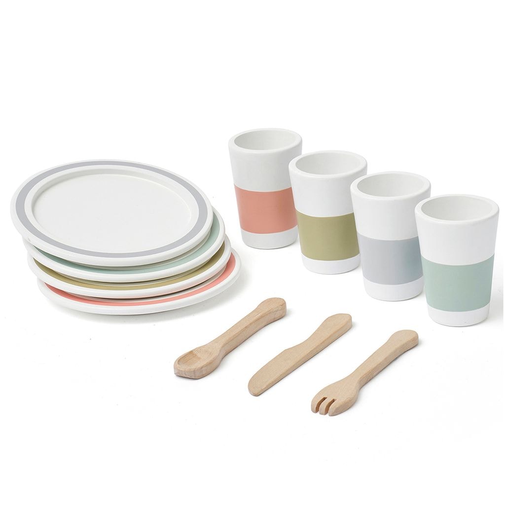 20 deler Kids Bistro Dinnerware Leke Sett