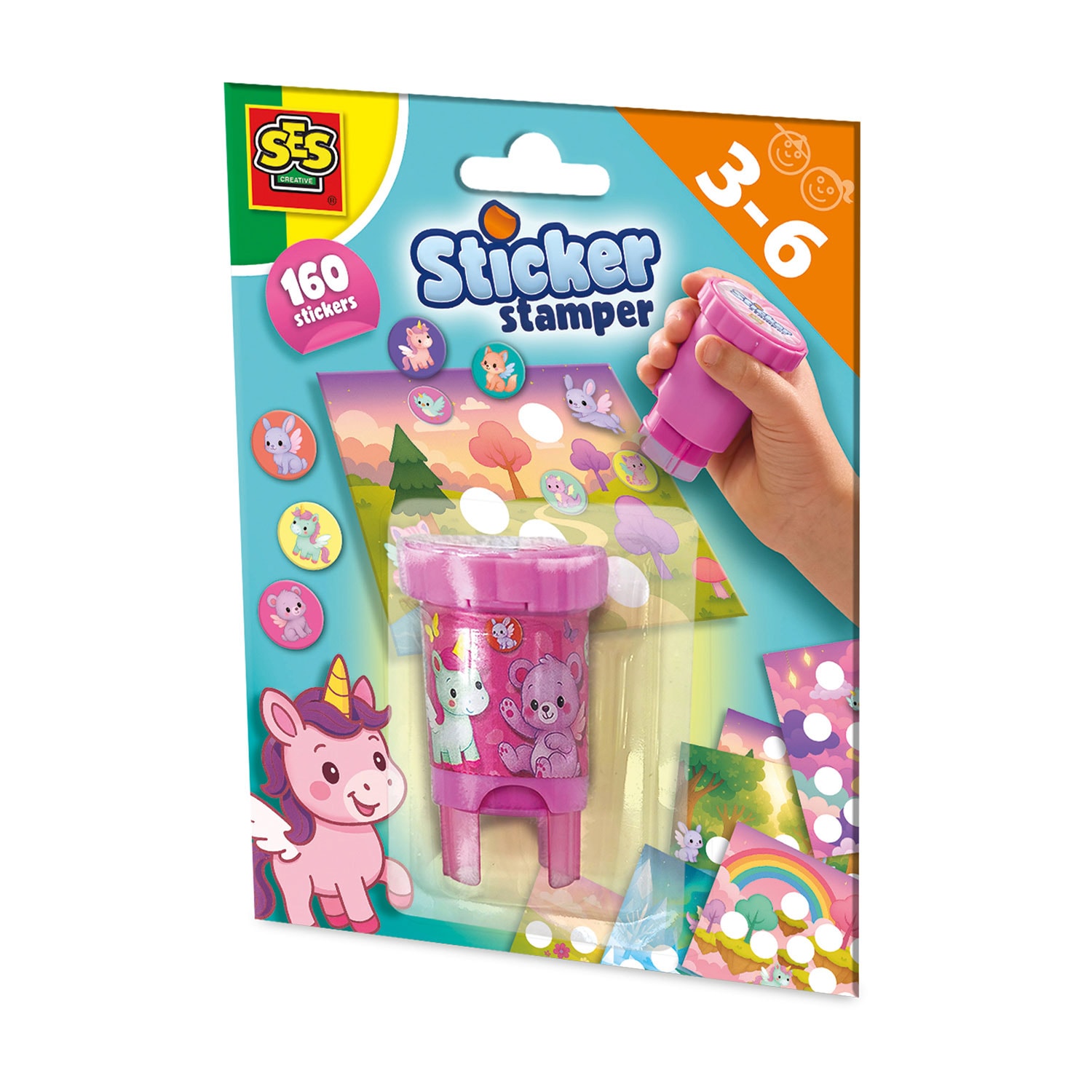 Klistremerke-stempel Fantasy Animals
