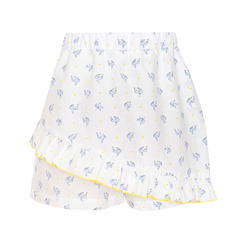 Floral Skort Pearl White