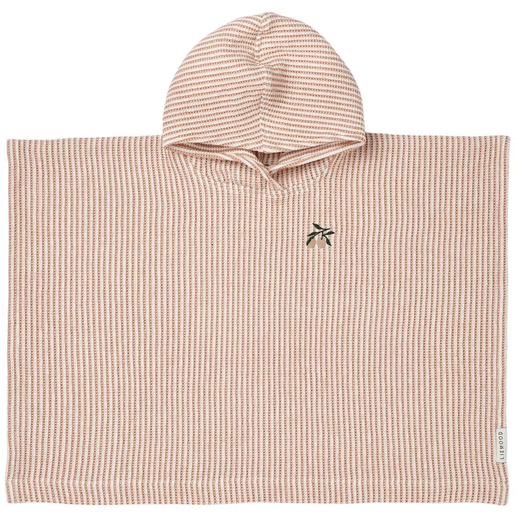 GOTS Paco Kirjonta Poncho Y/d Stripe Tuscany Rose / Creme De La Creme