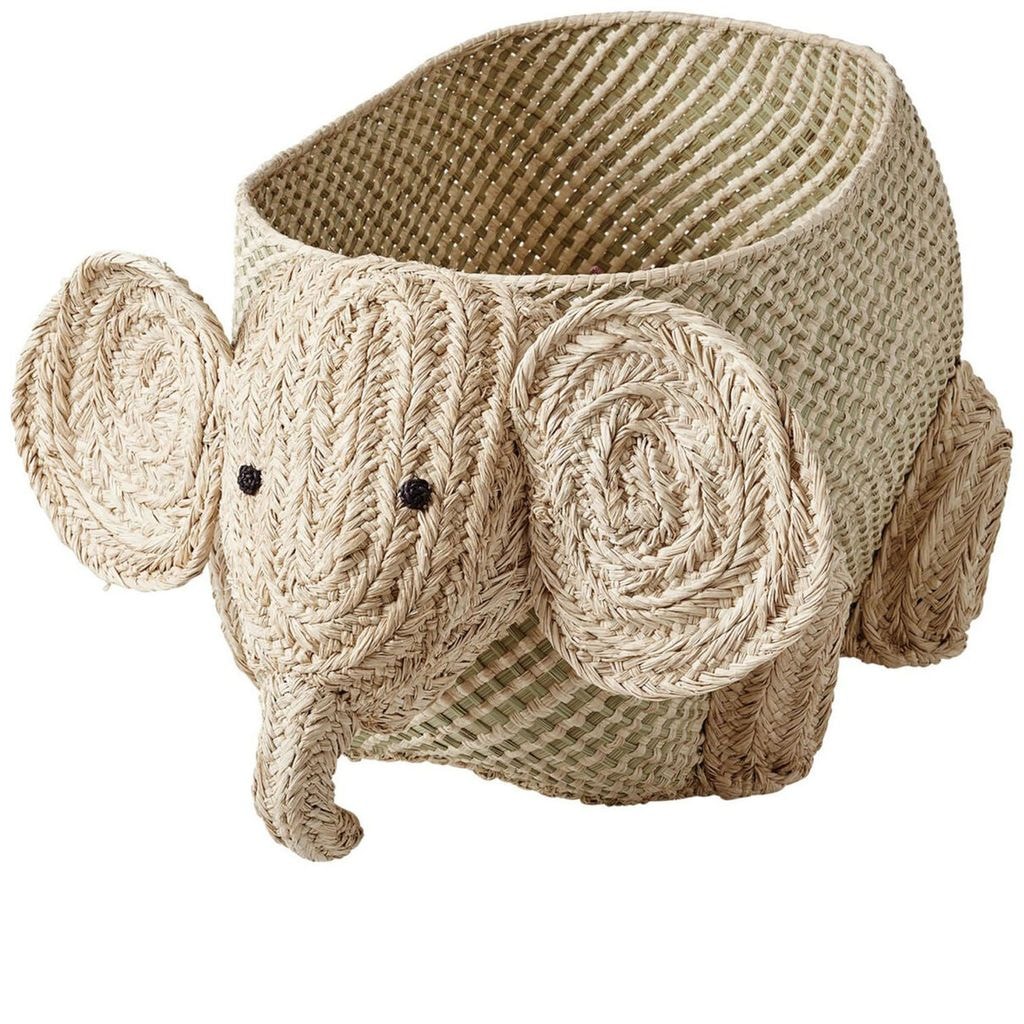 Elephant Raffia Kurv Natur