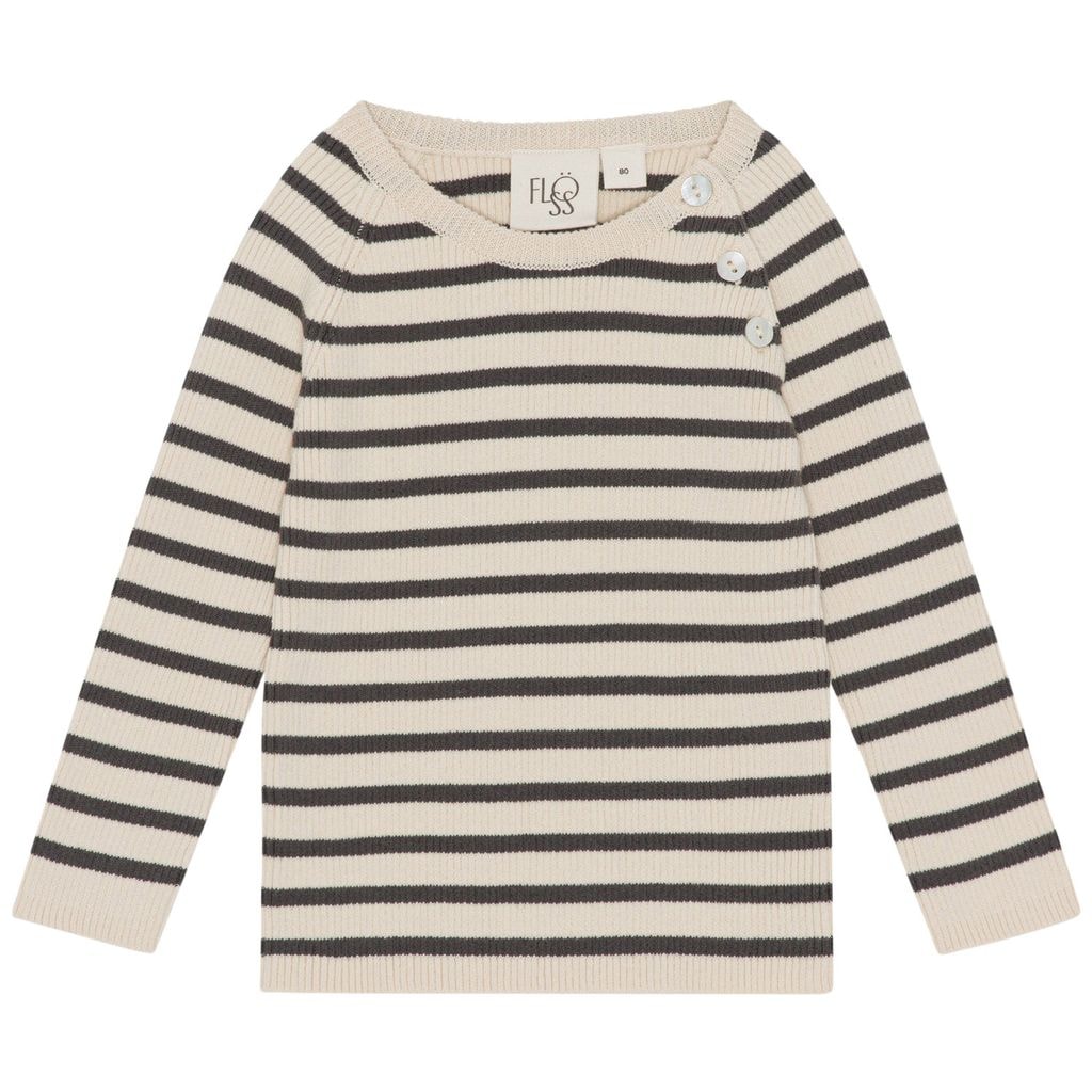 Flye Striped Sweater Cream