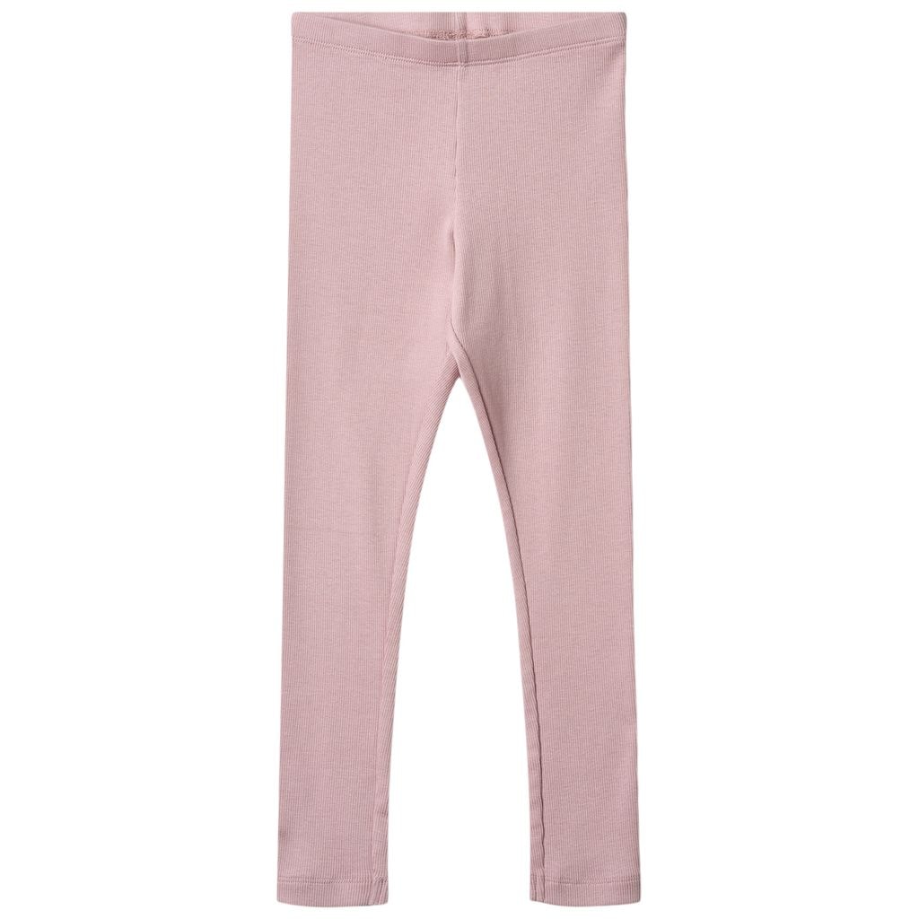 Maddy Leggings Med Ribbestrikk Lavender Mist