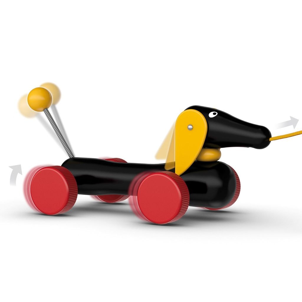 BRIO Baby - 30332 Dachshund Pull-along Toy Black