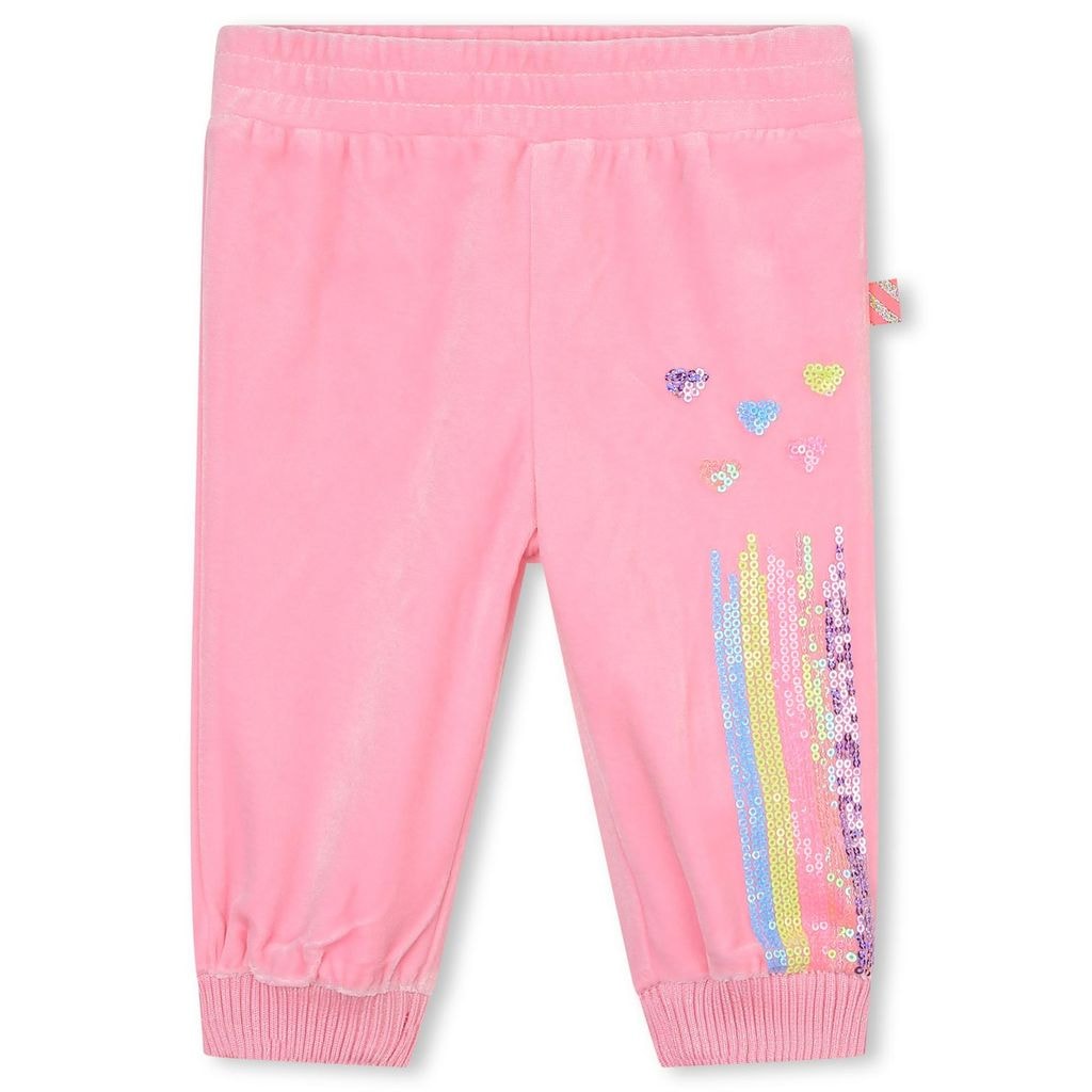 Sweatpants With Sequins Pink